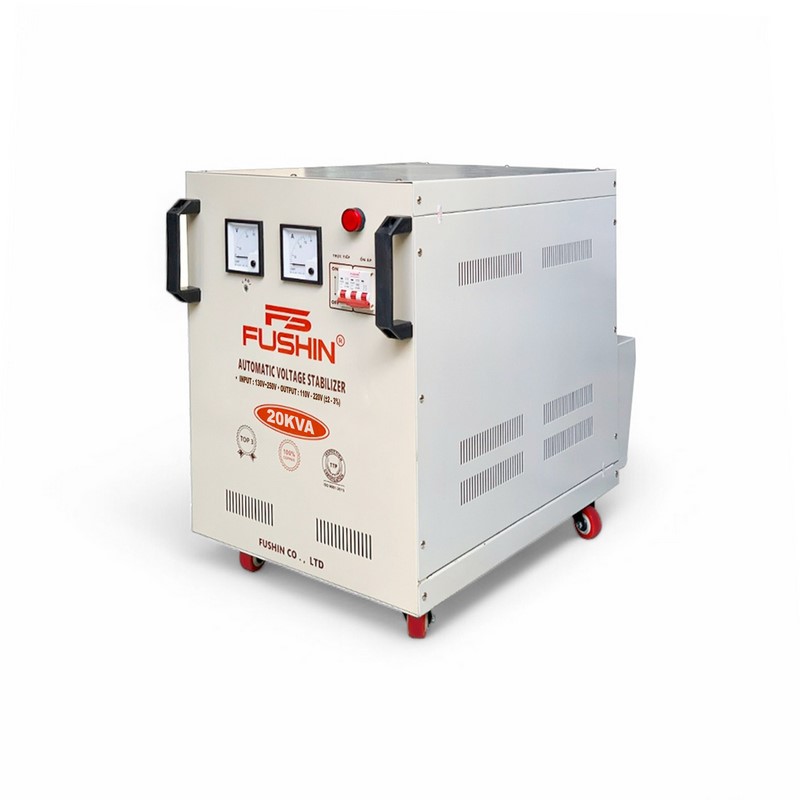 Ổn Áp 1 Pha 20KVA FUSHIN Dải 130V~250V Ra 110V-220V - Hình thực tế 3