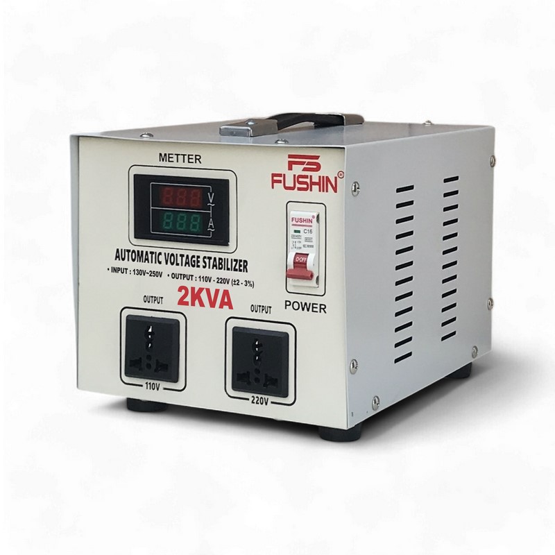 Ổn Áp 1 Pha 2KVA FUSHIN Dải 130V~250V Ra 110V-220V - Hình thực tế 3