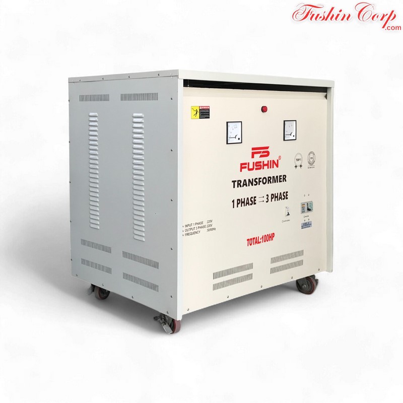 Biến Áp 1 Pha 220V Ra 3 Pha 220V 100HP FUSHIN - Hình 2