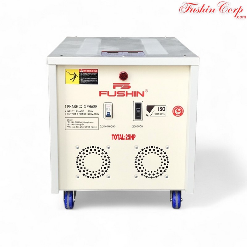 Biến Áp 1 Pha 220V Ra 3 Pha 220V Và 380V 25HP FUSHIN - Hình 1
