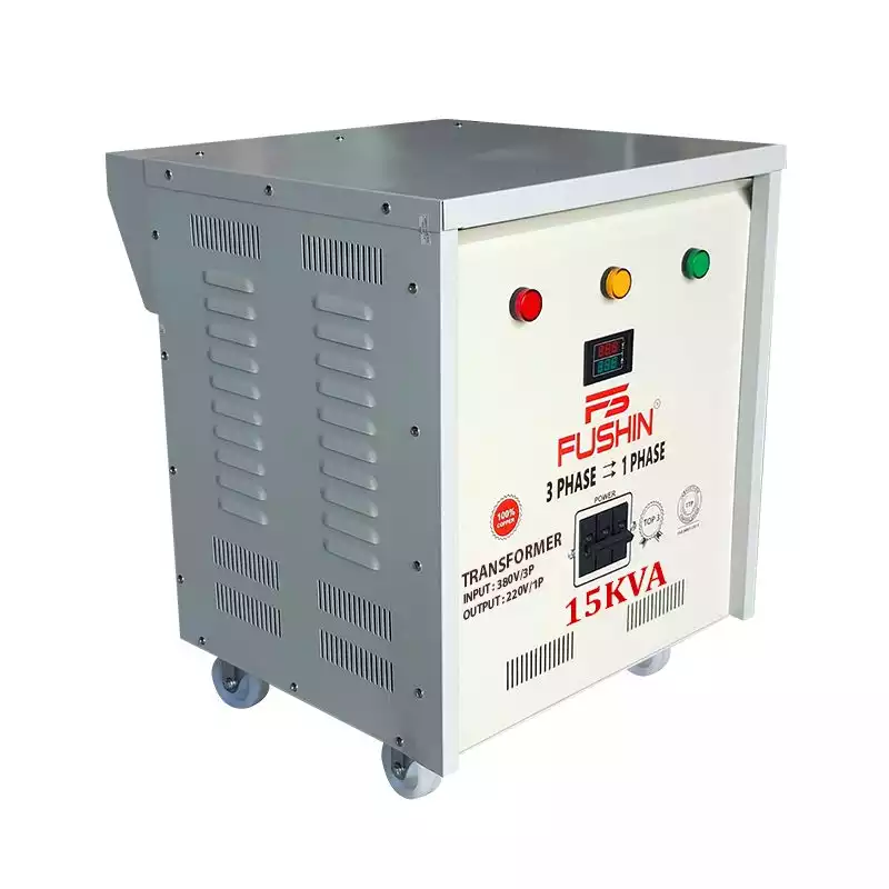 Biến áp 3 pha 380V ra 1 pha 220V 15KVA FUSHIN dây đồng - Hình 2