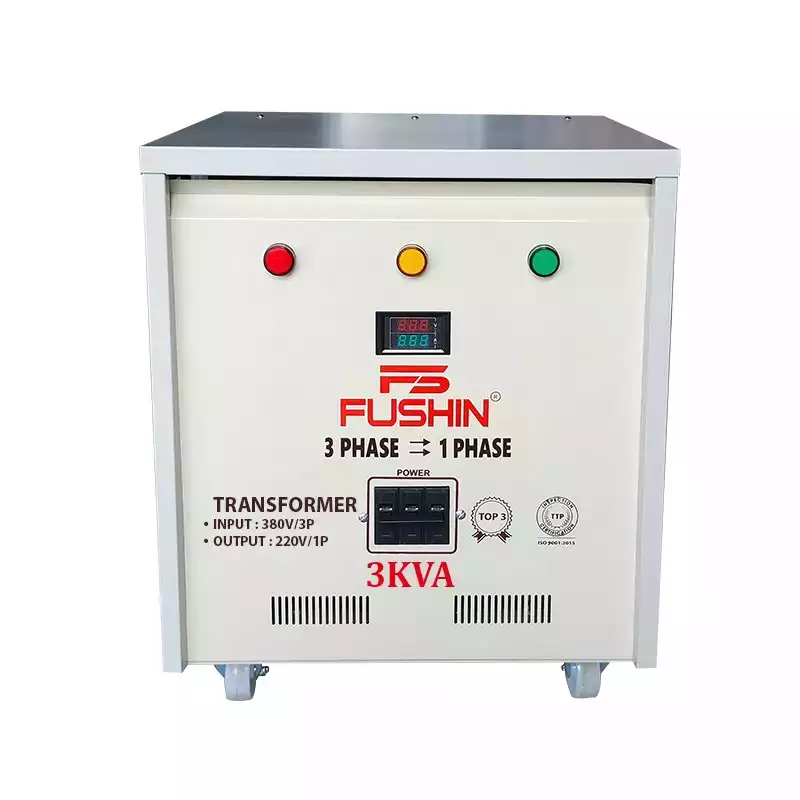 Biến áp 3 pha 380V ra 1 pha 220V 3KVA FUSHIN thông dụng - Hình 1