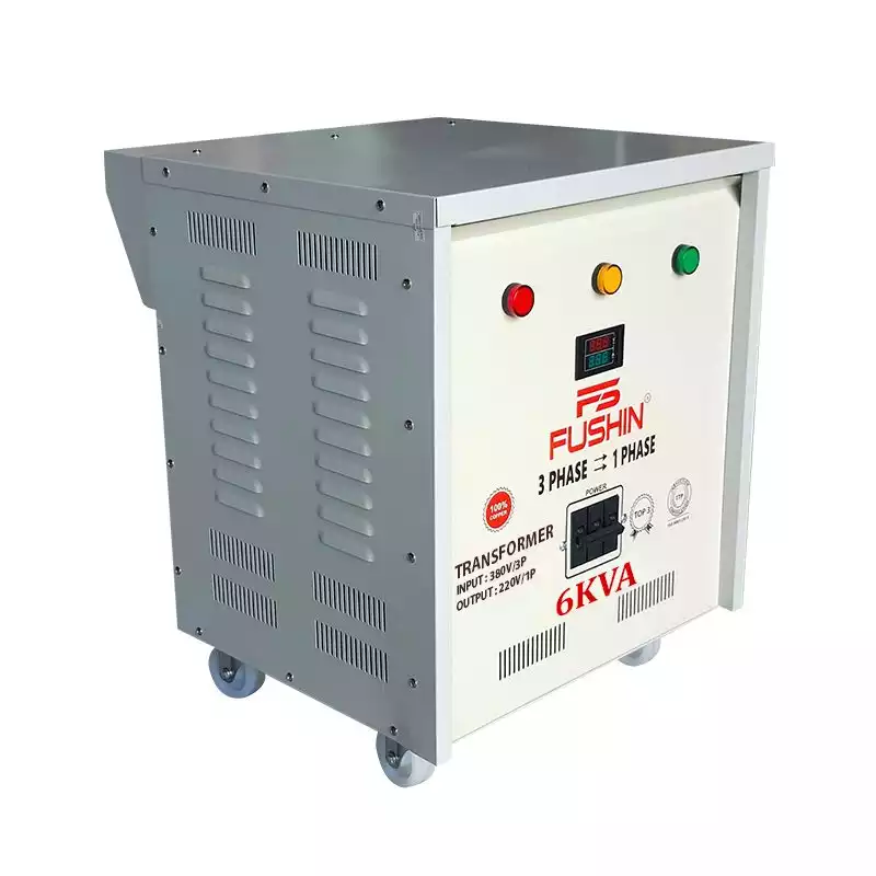 Biến áp 3 pha 380V ra 1 pha 220V 6KVA FUSHIN dây đồng - Hình 2
