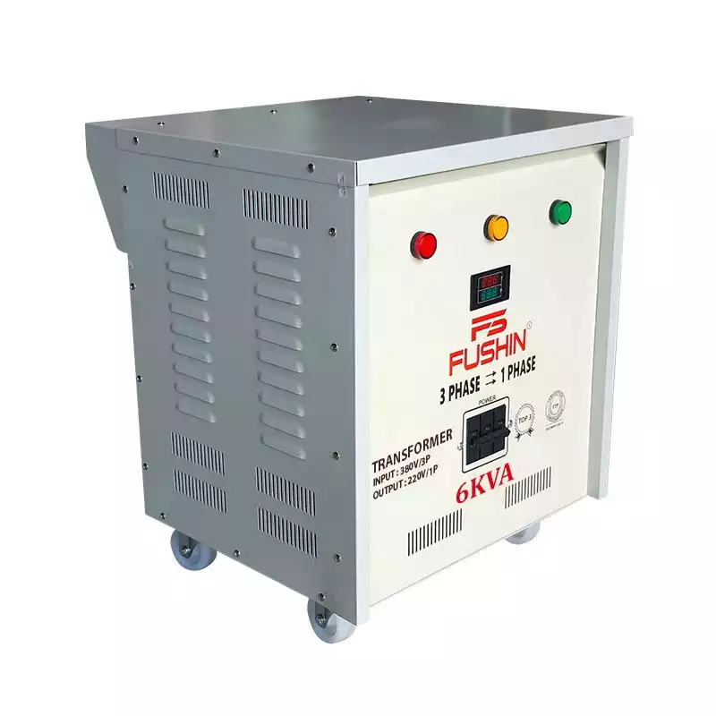 Biến áp 3 pha 380V ra 1 pha 220V 6KVA FUSHIN thông dụng - Hình 2