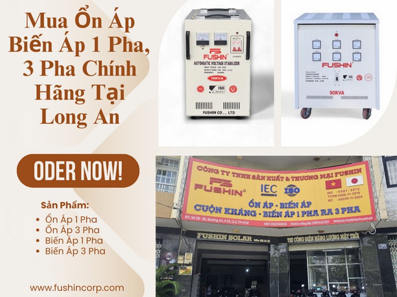 Mua Ổn Áp Biến Áp 1 Pha 3 Pha Chính Hãng Tại Long An