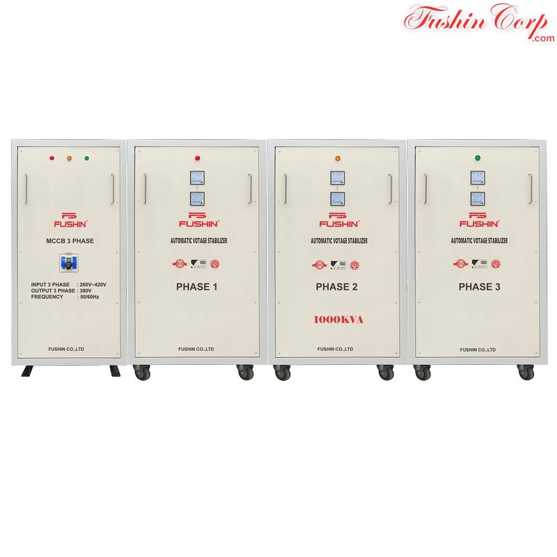 Ổn Áp 3 Pha 1000KVA FUSHIN Dải 260V~430V Ra 380V - Hình 1