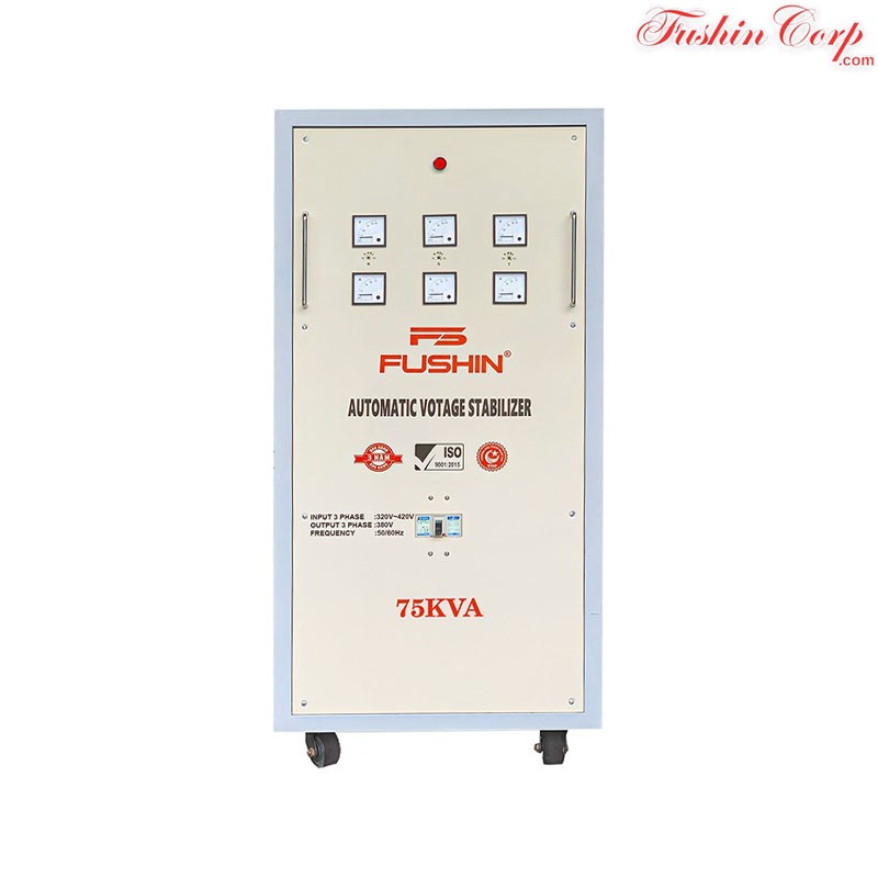 Ổn Áp 3 Pha 75KVA FUSHIN Dải 320V~430V Ra 380V - Hình 1