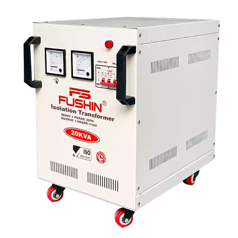 Biến Áp Cách Ly 1 Pha 20KVA FUSHIN Vào 220V Ra 100V Và 110V Thông Dụng - Hình 2