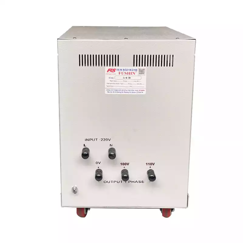 Biến Áp Cách Ly 1 Pha 20KVA FUSHIN Vào 220V Ra 100V Và 110V Thông Dụng - Hình 4