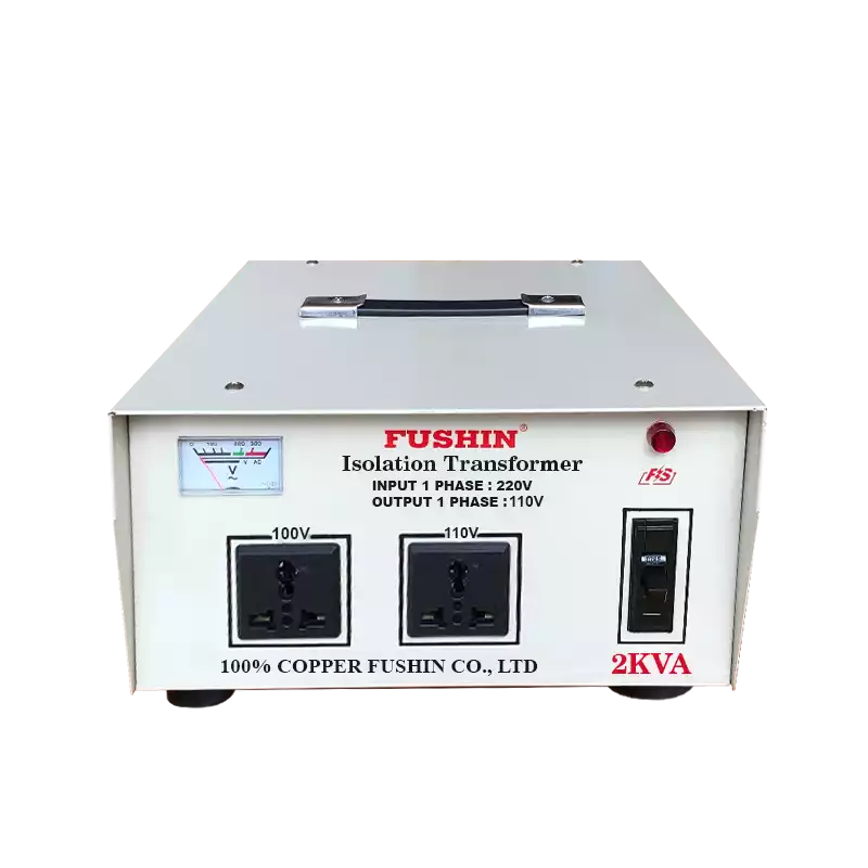 Biến Áp Cách Ly 1 Pha 2KVA FUSHIN Vào 220V Ra 100V-110V Dây Đồng - Hình 1