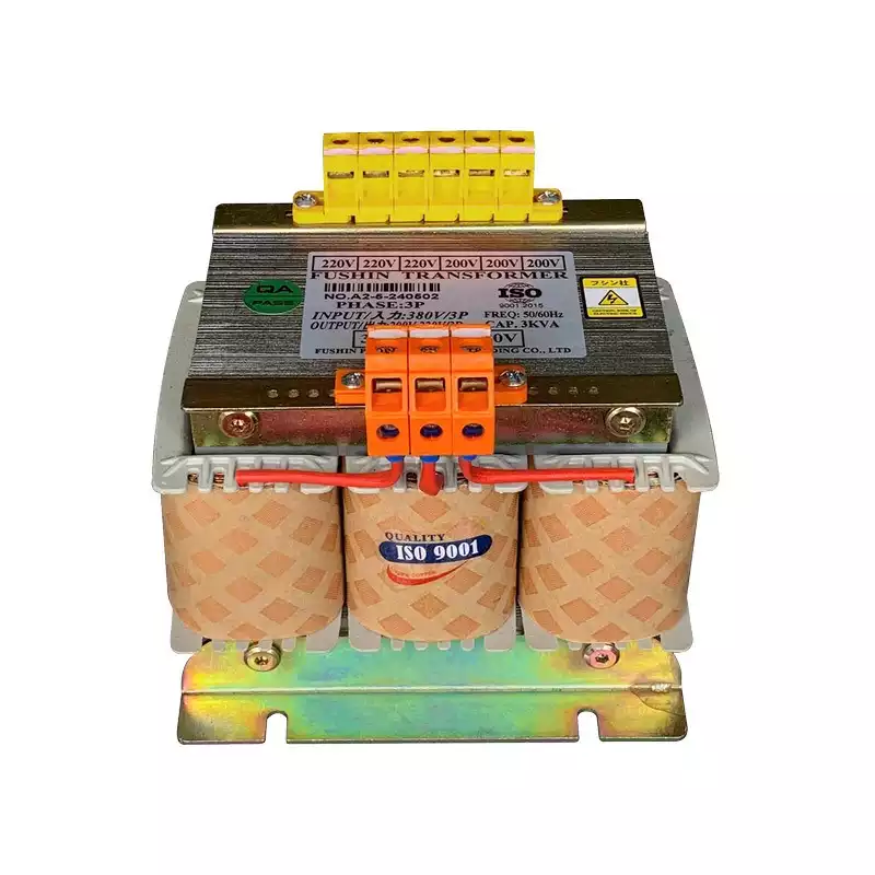 Biến Áp Trần Cách Ly 3 Pha 3KVA FUSHIN Vào 380V Ra 200V-220V Thông Dụng - Hình 1