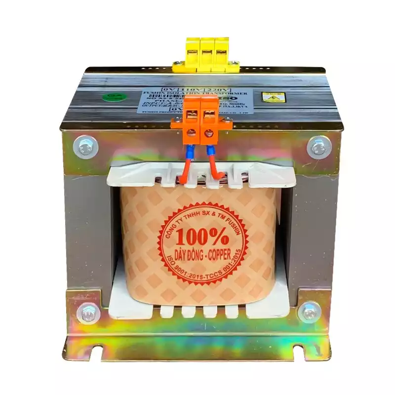 Biến Áp Trần Cách Ly 1 Pha 3.3KVA (15A) FUSHIN Vào 220V Ra 110V-220V Dây Đồng - Hình 1