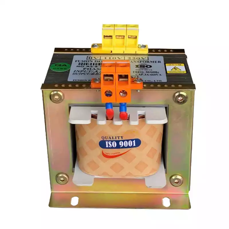 Biến Áp Trần Cách Ly 1 Pha 660VA (3A) FUSHIN Vào 220V Ra 110V-220V Dây Đồng - Hình 1