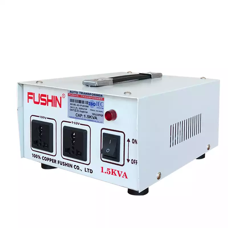 Biến Áp Tự Ngẫu 1 Pha 1.5KVA FUSHIN Vào 220V Ra 100V Và 110V Dây Đồng - Hình 2