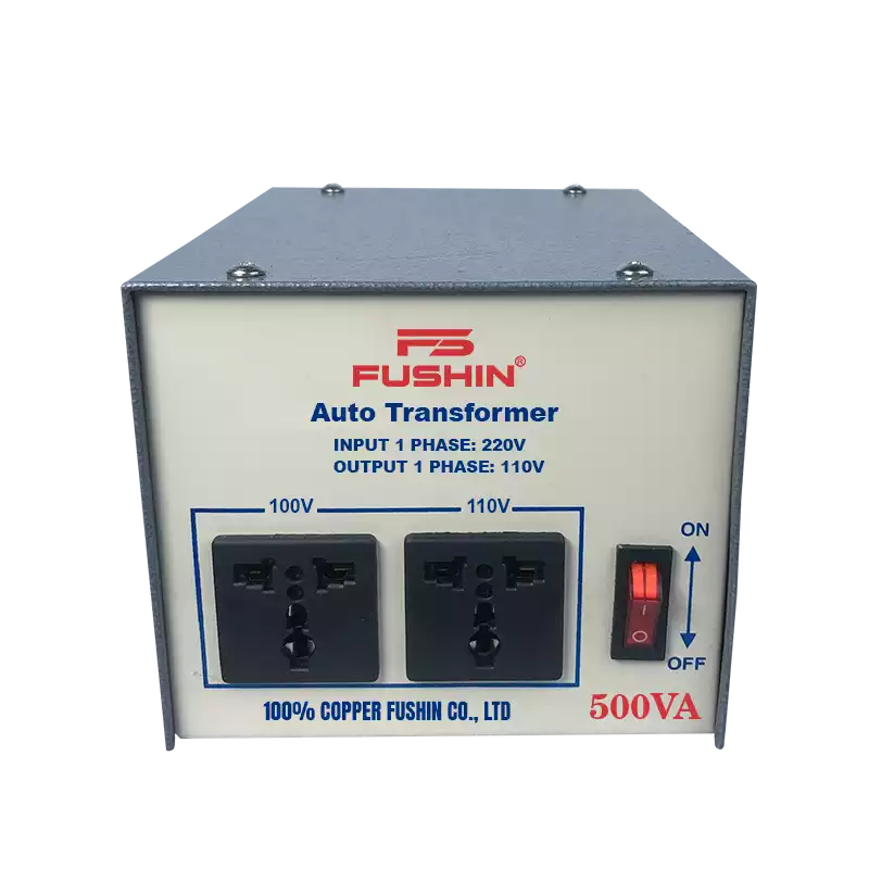 Biến Áp Tự Ngẫu 1 Pha 500VA FUSHIN Vào 220V Ra 100V Và 110V Dây Đồng - Hình 1
