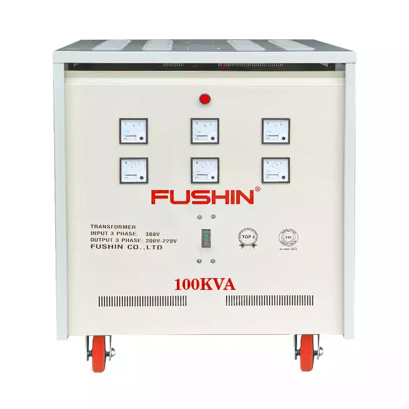 Biến Áp Tự Ngẫu 3 Pha 100KVA FUSHIN Vào 380V Ra 200V-220V Thông Dụng - Hình 1