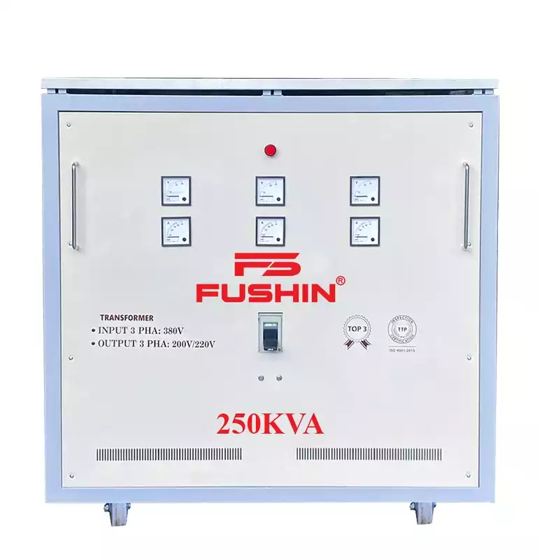 Biến Áp Tự Ngẫu 3 Pha 250KVA FUSHIN Vào 380V Ra 200V-220V Thông Dụng - Hình 1