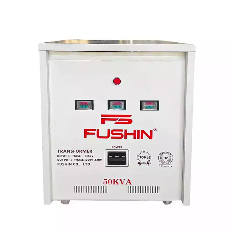 Biến Áp Tự Ngẫu 3 Pha 50KVA FUSHIN Vào 380V Ra 200V-220V Thông Dụng - Hình 1