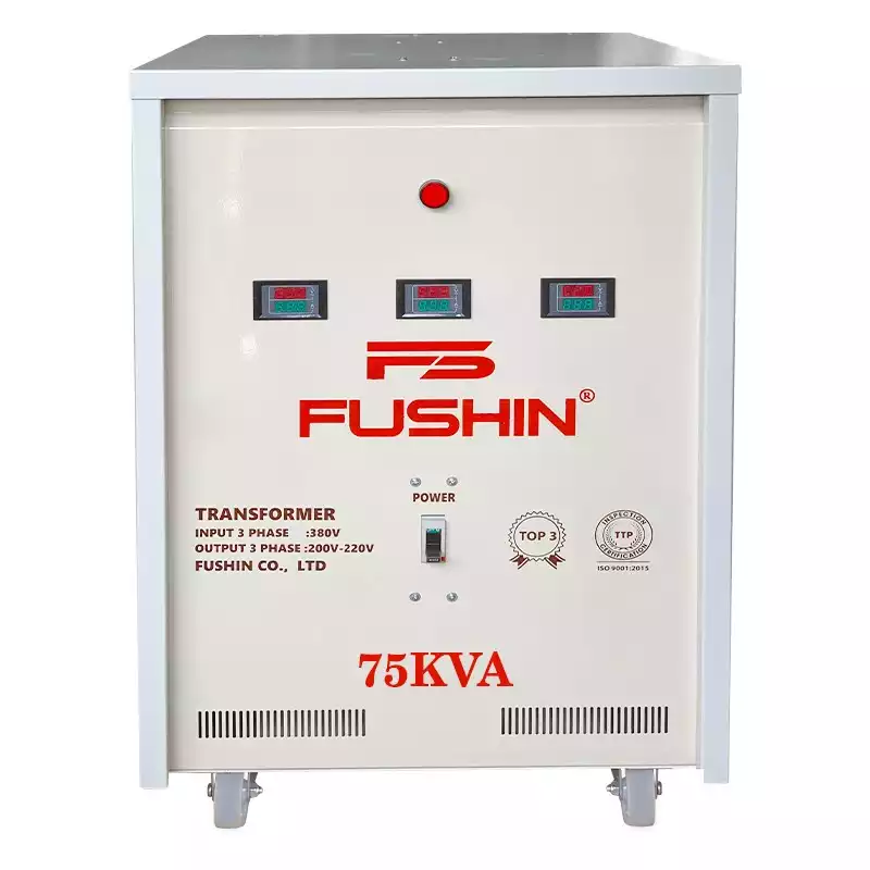 Biến Áp Tự Ngẫu 3 Pha 75KVA FUSHIN Vào 380V Ra 200V-220V Thông Dụng - Hình 1