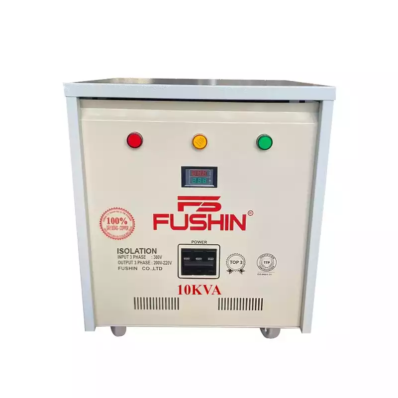 Biến Áp Cách Ly 3 Pha 10KVA FUSHIN Vào 380V Ra 200V-220V Dây Đồng - Hình 1