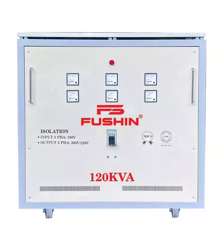 Biến Áp Cách Ly 3 Pha 120KVA FUSHIN Vào 380V Ra 200V-220V Thông Dụng - Hình 1