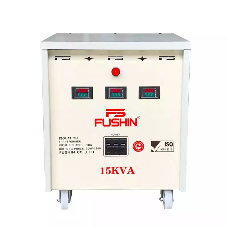 Biến Áp Cách Ly 3 Pha 15KVA FUSHIN Vào 380V Ra 200V-220V Thông Dụng - Hình 1
