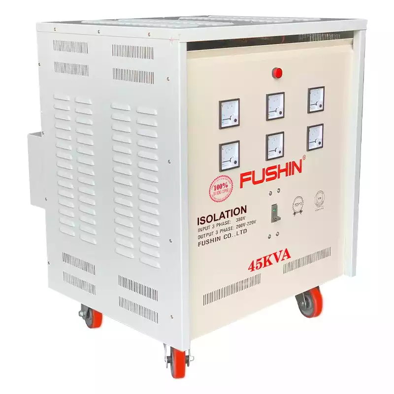 Biến Áp Cách Ly 3 Pha 45KVA FUSHIN Vào 380V Ra 200V-220V Dây Đồng - Hình 2