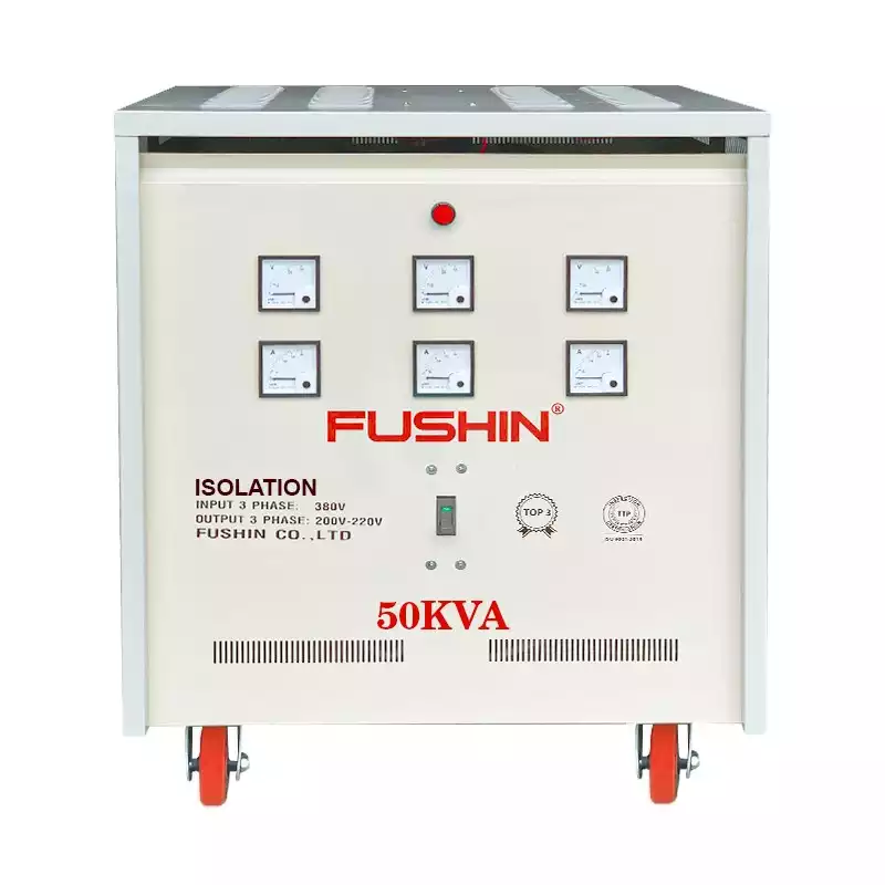 Biến Áp Cách Ly 3 Pha 50KVA FUSHIN Vào 380V Ra 200V-220V Thông Dụng - Hình 1