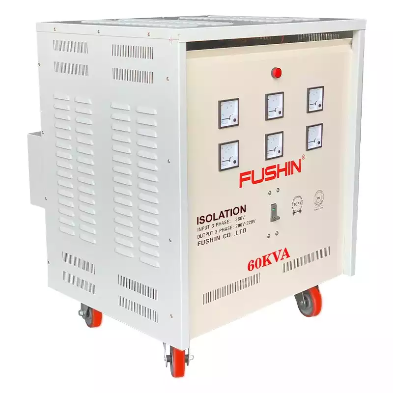 Biến Áp Cách Ly 3 Pha 60KVA FUSHIN Vào 380V Ra 200V-220V Thông Dụng - Hình 2
