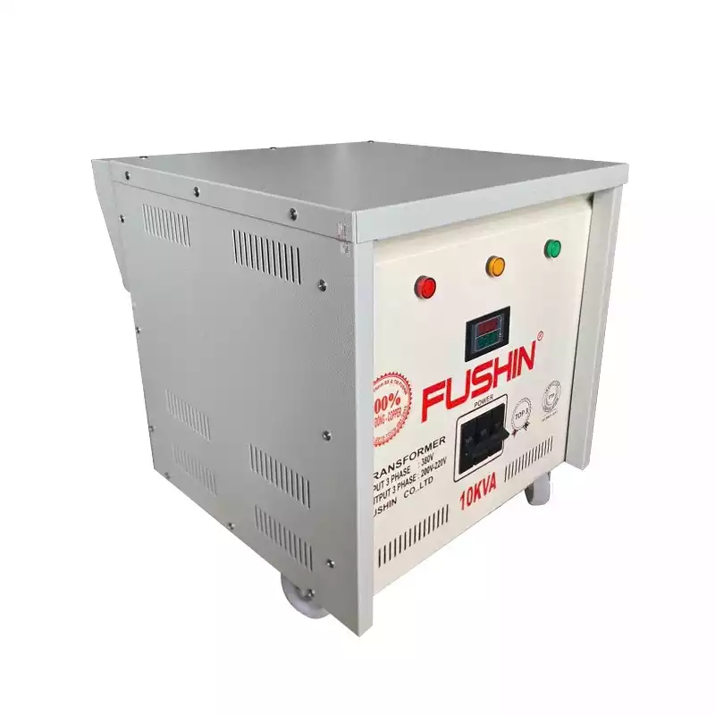 Biến Áp Tự Ngẫu 3 Pha 10KVA FUSHIN Vào 380V Ra 200V-220V Dây Đồng - Hình 2