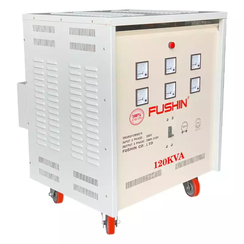 Biến Áp Tự Ngẫu 3 Pha 120KVA FUSHIN Vào 380V Ra 200V-220V Dây Đồng - Hình 2