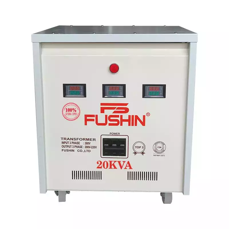 Biến Áp Tự Ngẫu 3 Pha 20KVA FUSHIN Vào 380V Ra 200V-220V Dây Đồng - Hình1