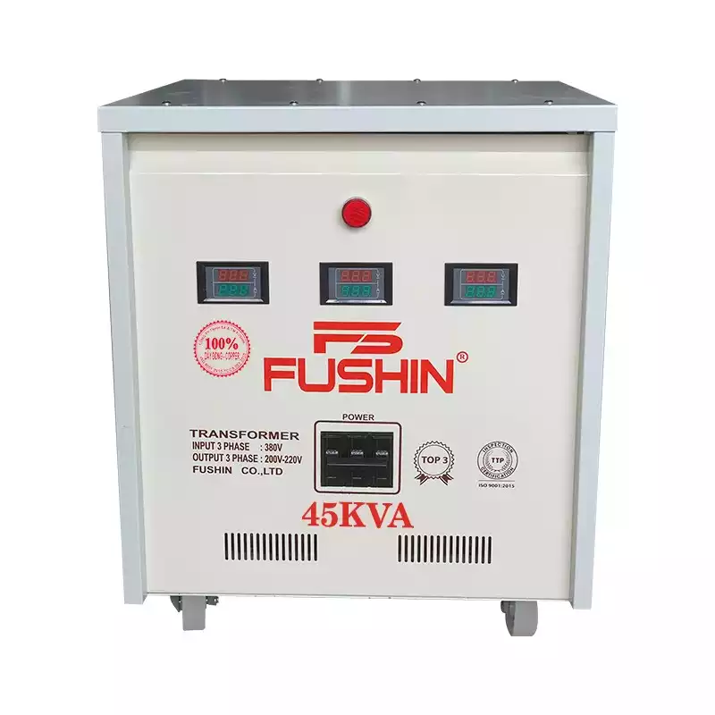 Biến Áp Tự Ngẫu 3 Pha 45KVA FUSHIN Vào 380V Ra 200V-220V Dây Đồng - Hình 4