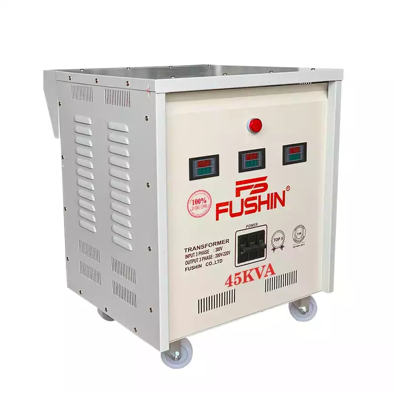 Biến Áp Tự Ngẫu 3 Pha 45KVA FUSHIN Vào 380V Ra 200V-220V Dây Đồng - Hình 2
