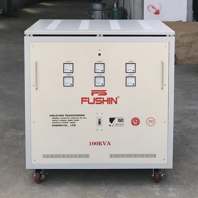 Hình ảnh biến áp cách ly 3 pha 3KVA FUSHIN dạng thùng